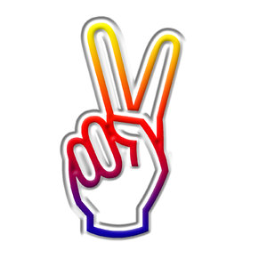 Peace Sign with Fingers Symbol
