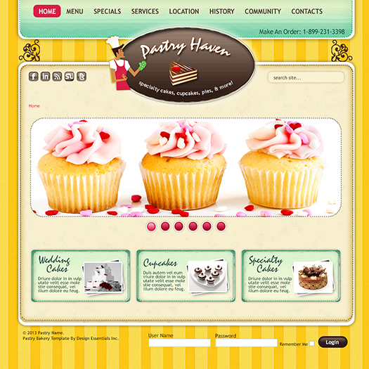 Photoshop Cake Template