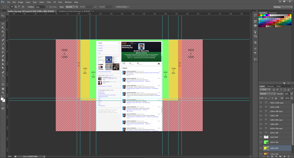 Photoshop Twitter Template