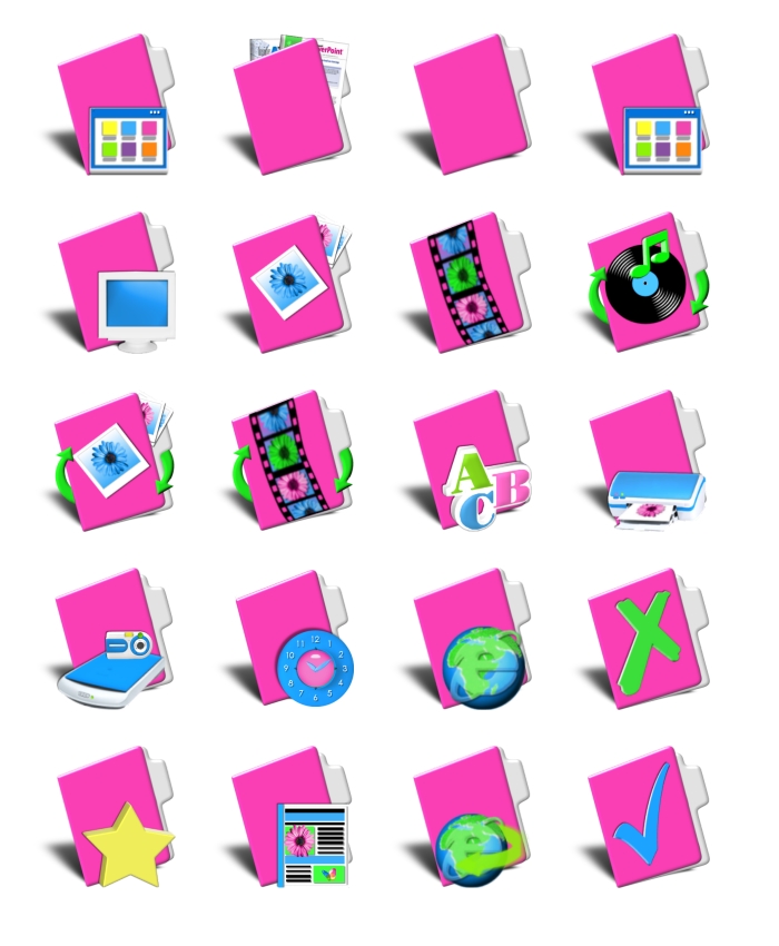 Pink Computer Folder Icon