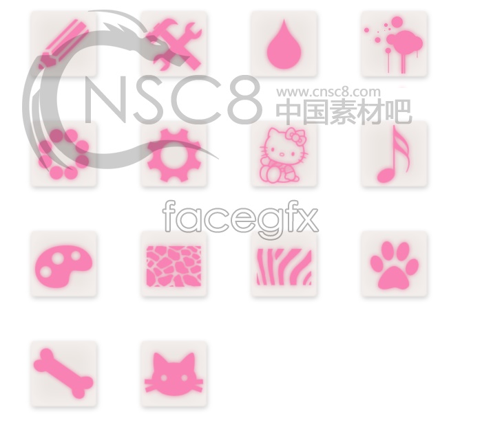 Pink Desktop Icons ICO
