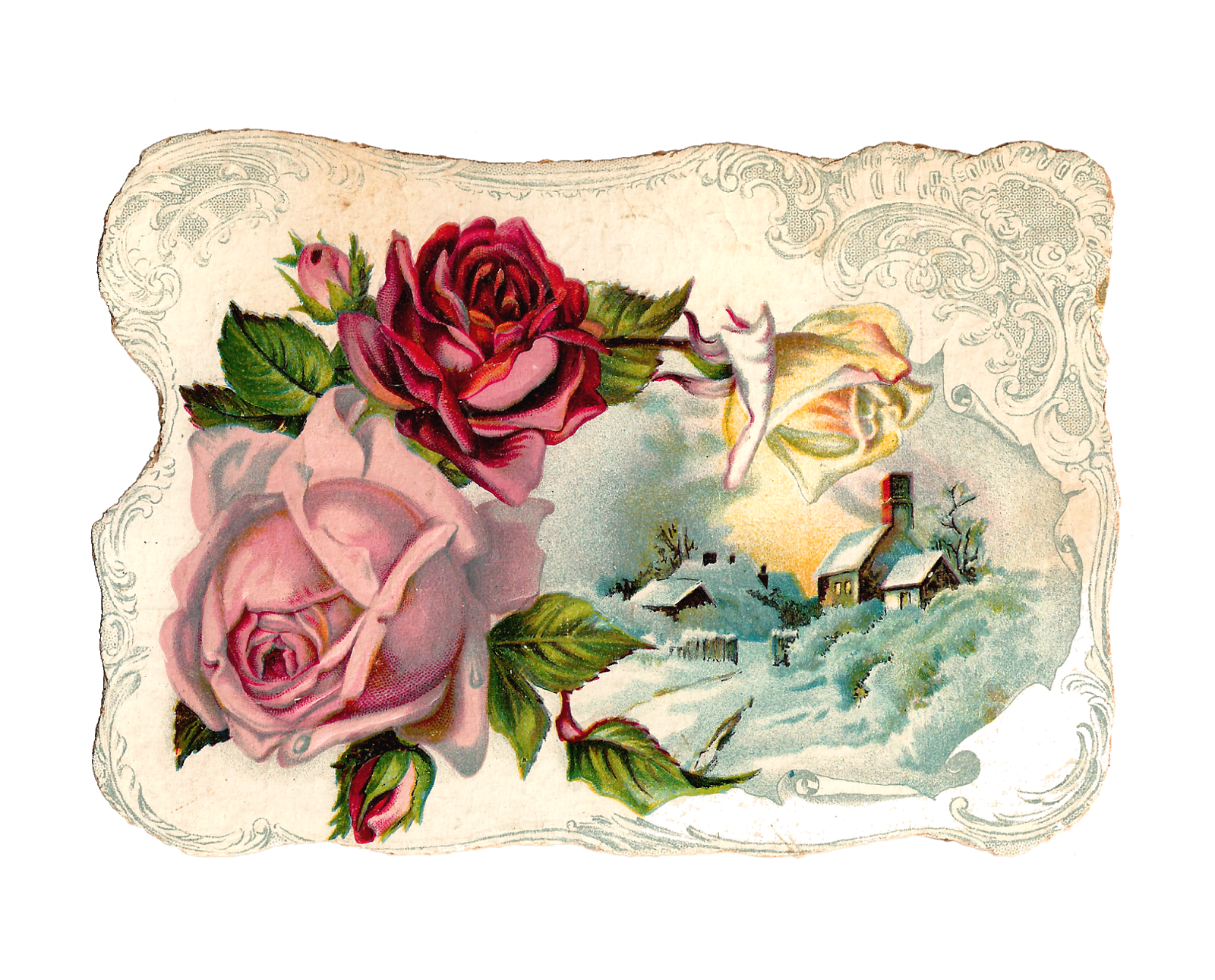 Pink Rose Corner Design Pink Rose Corner Design