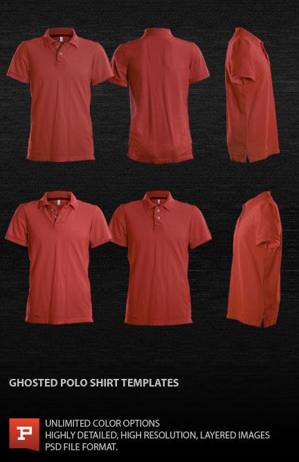 Polo Shirt Template PSD