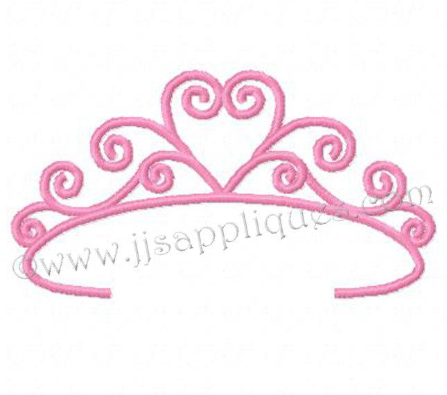 Princess Tiara Embroidery Design Princess Tiara Embroidery Design