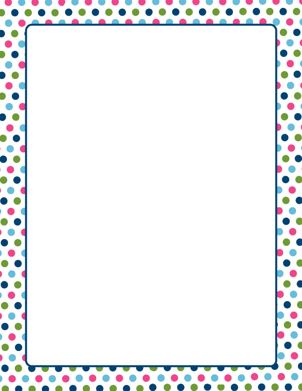 Printable Polka Dot Borders