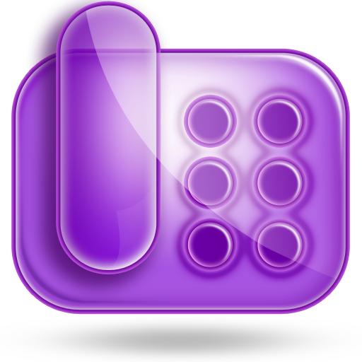Purple Telephone Icon