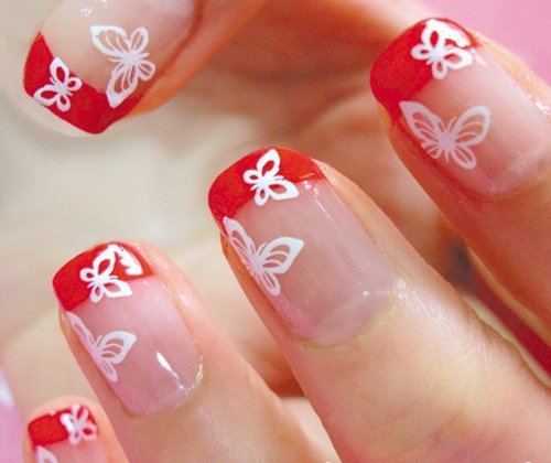 Red French Nail Designs