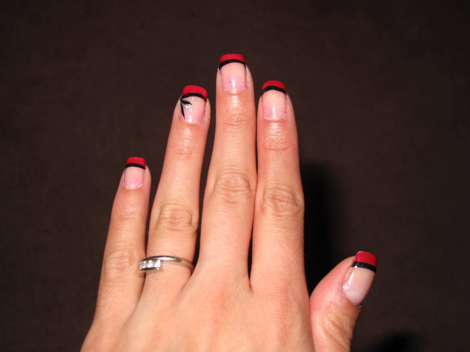 Red French Tip Nail Designs