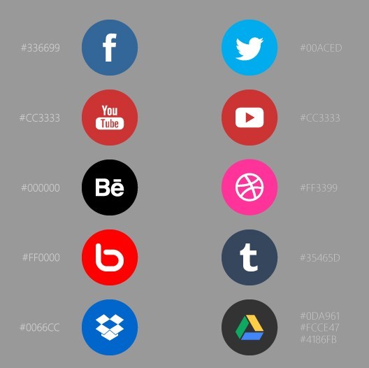 Round Social Media Icons Vector