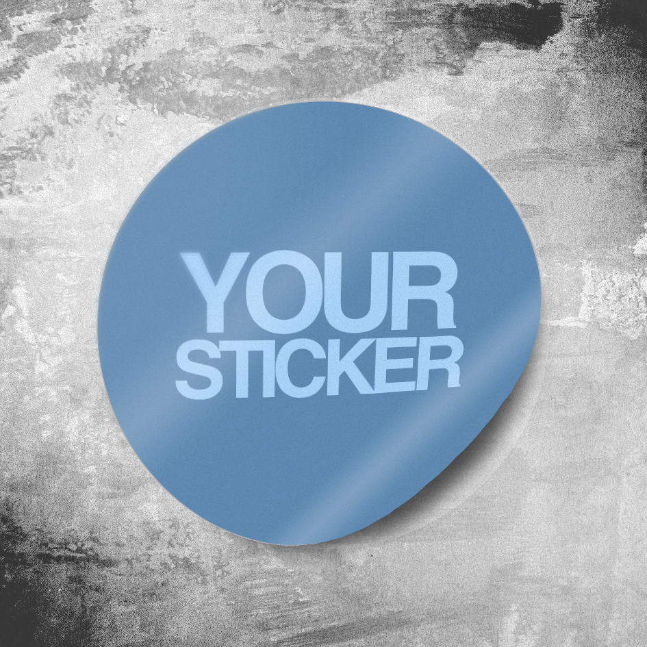 Round Sticker Mockup PSD