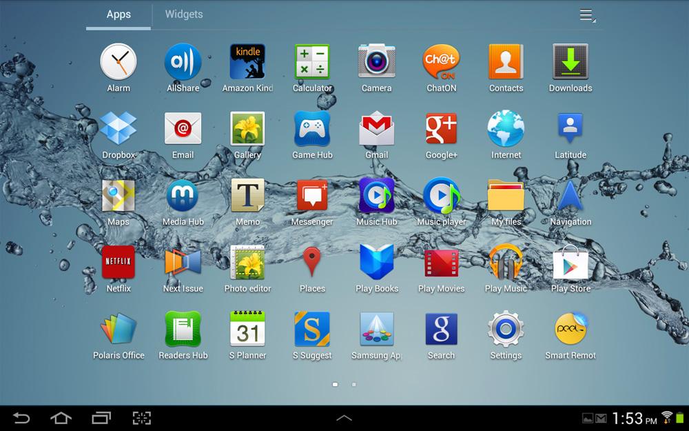 Samsung Galaxy Tab 2 Apps