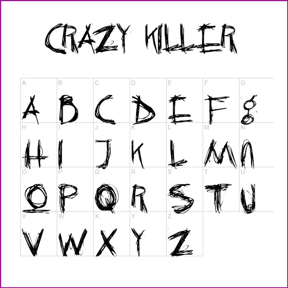 16 Creepy Font Alphabet Images