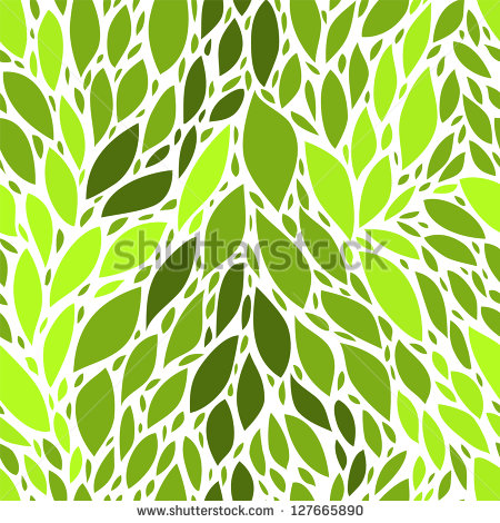 Seamless Pattern Green Leaves