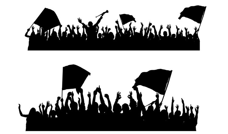 Silhouette Crowd People Silhouette Crowd People