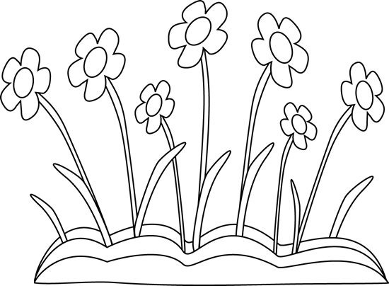 Spring Clip Art Black and White