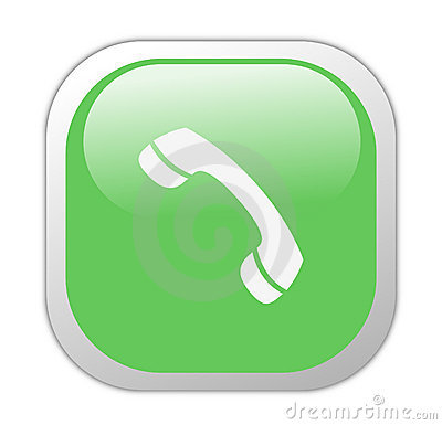 Square Green Phone Icon