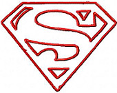 Superman Embroidery Design