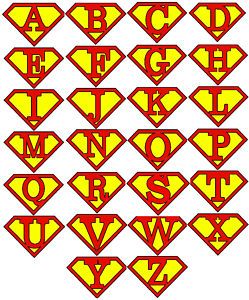 Superman Logo with Different Letters