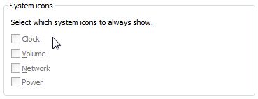 System Icons Greyed Out System Icons Greyed Out