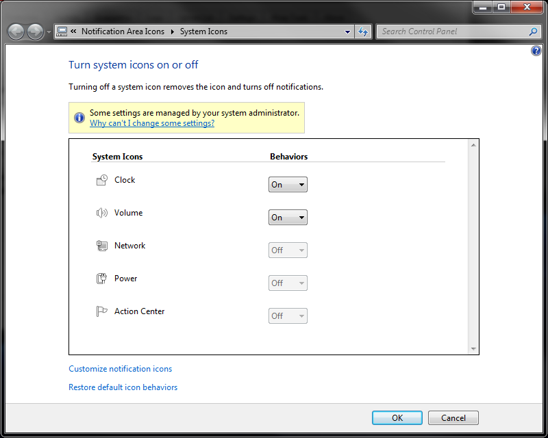 System Tray Icons Windows 7