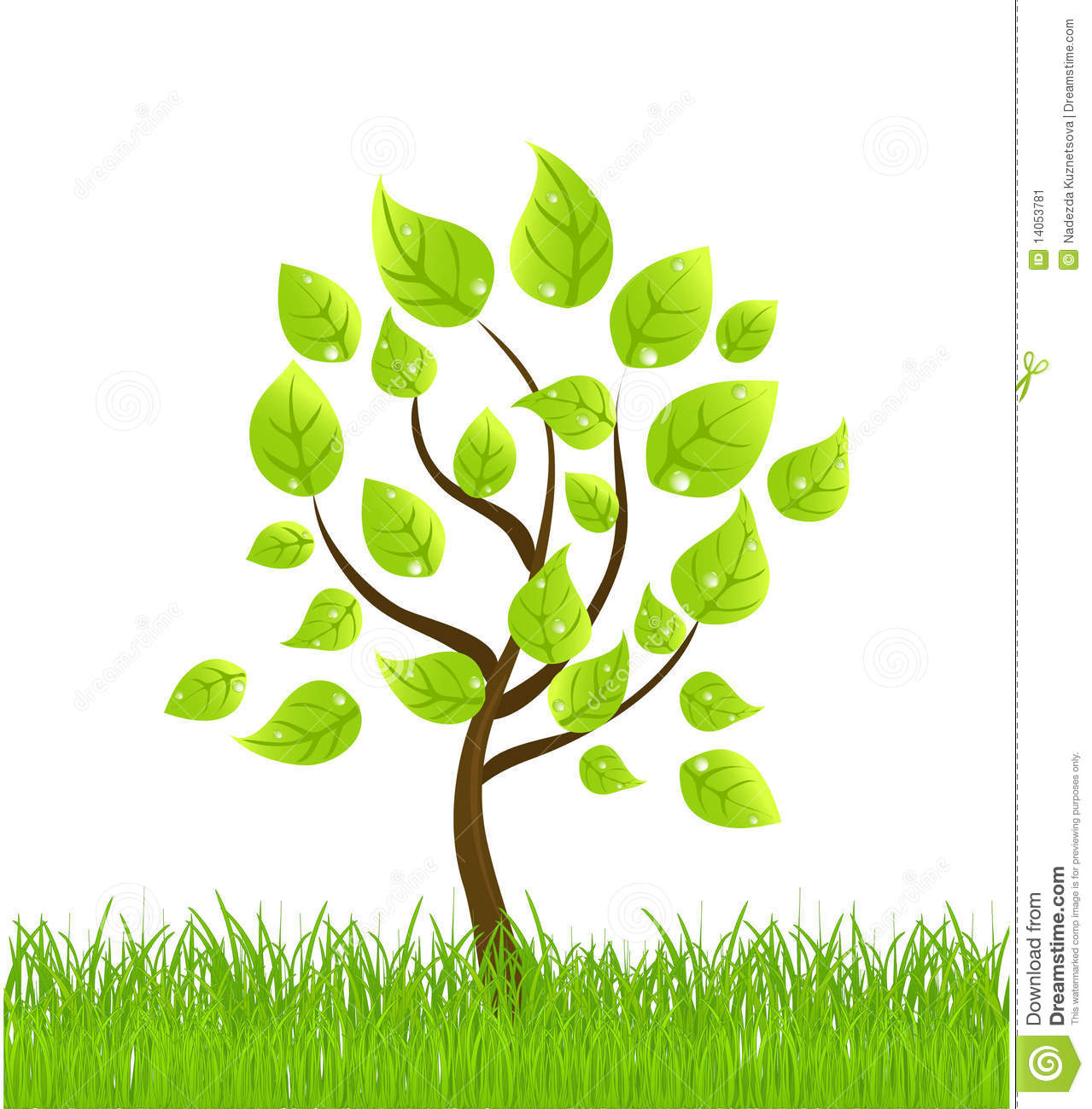 Tree with Grass Vector Tree with Grass Vector