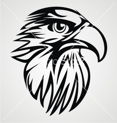 Tribal Eagle Head Vector