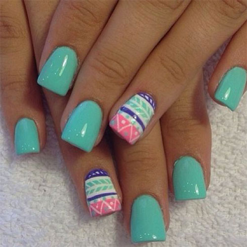 Turquoise Nail Design