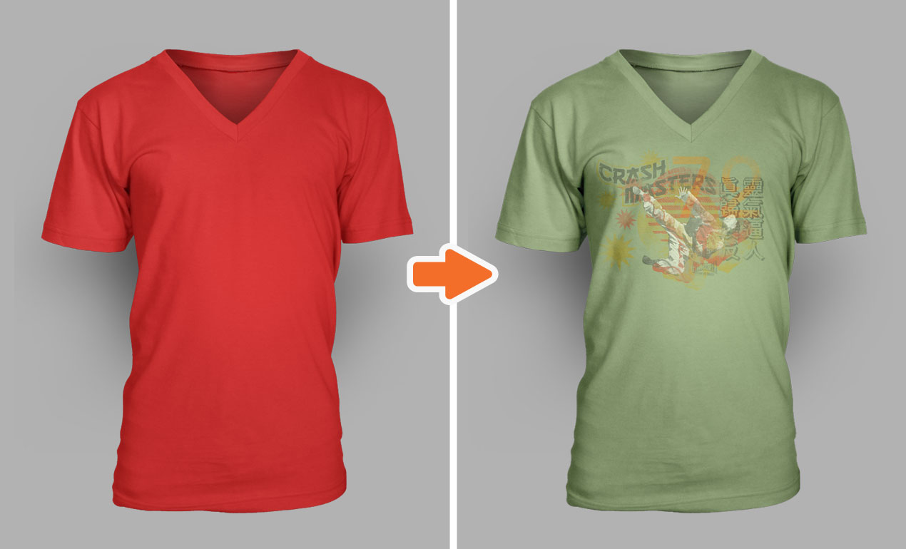 V-Neck Shirt Template