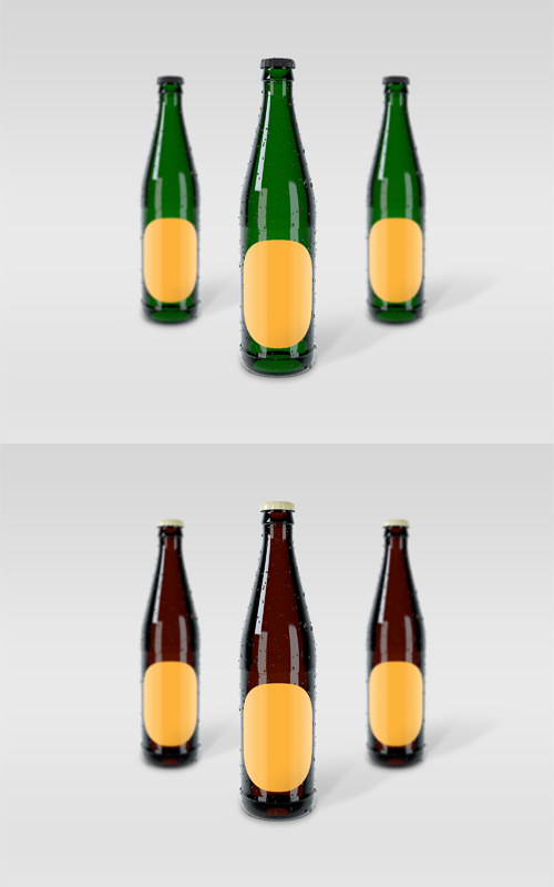 Vector Beer Bottle Templates