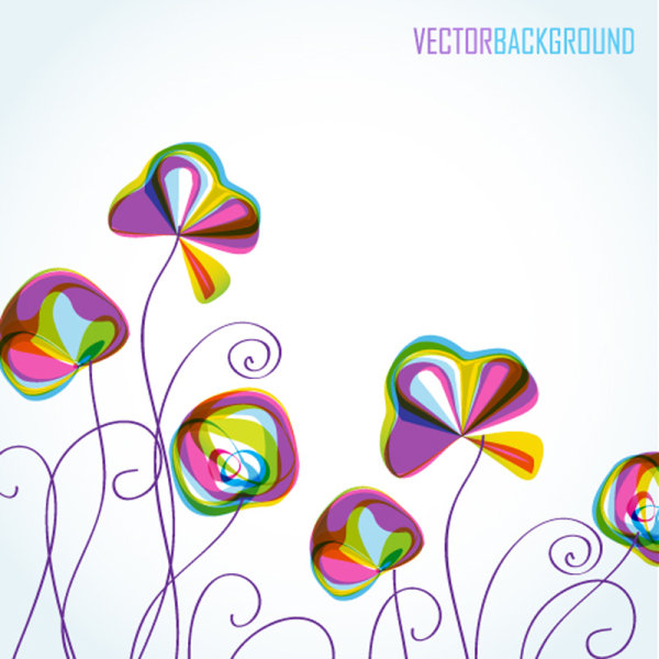 Vector Colorful Flowers