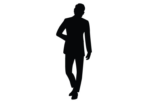 Vector Silhouette Man Suit