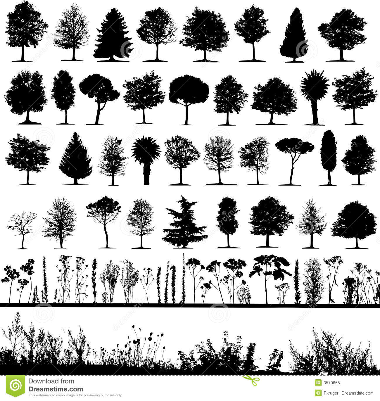 Vector Trees Plan View Vector Trees Plan View