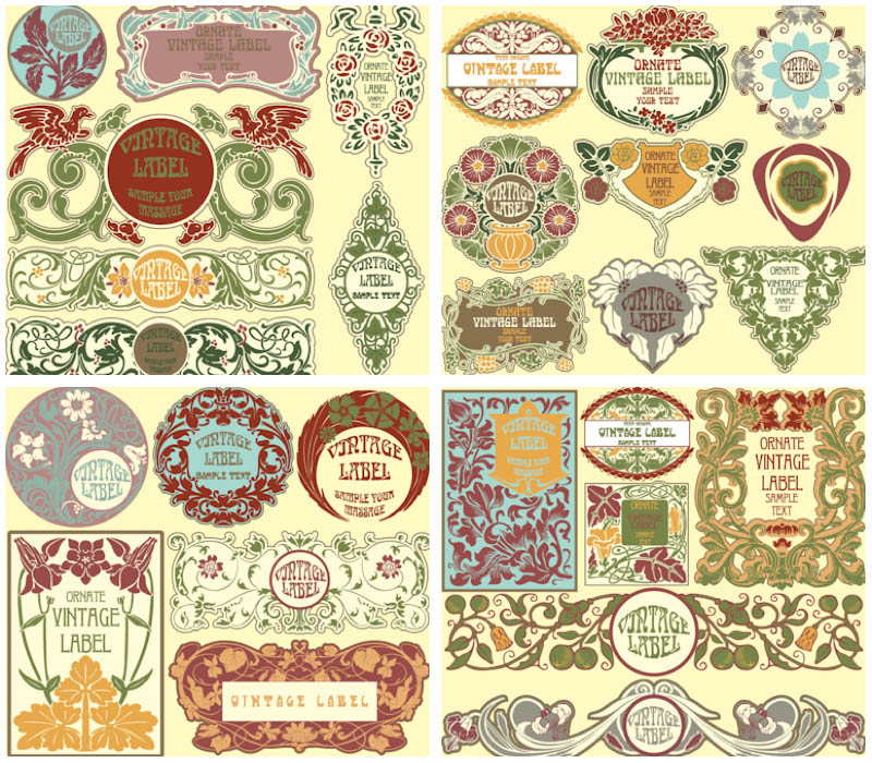 Vector Vintage Label Clip Art