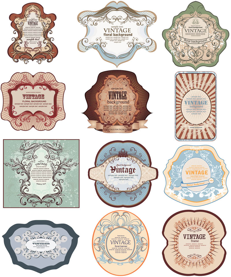 Vector Vintage Labels