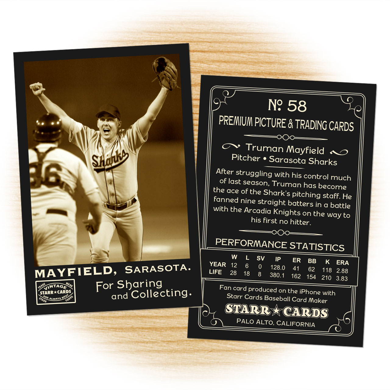 Vintage Baseball Card Template