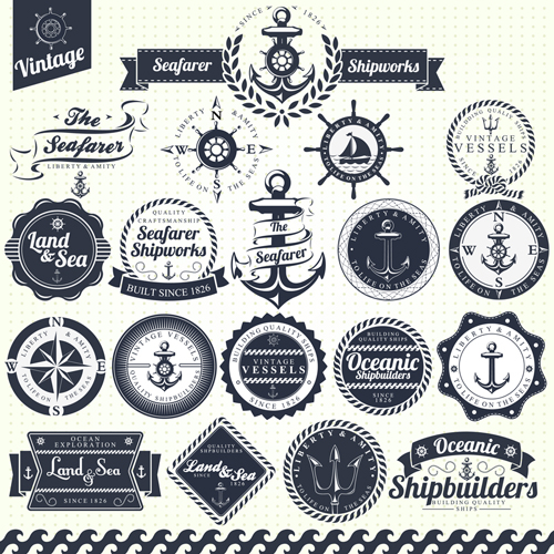 Vintage Nautical Vectors Free