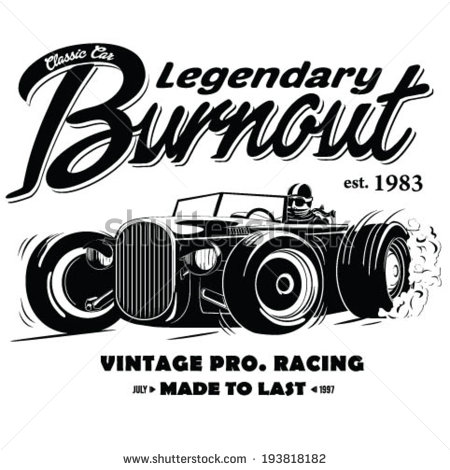 Vintage Race Car Vector