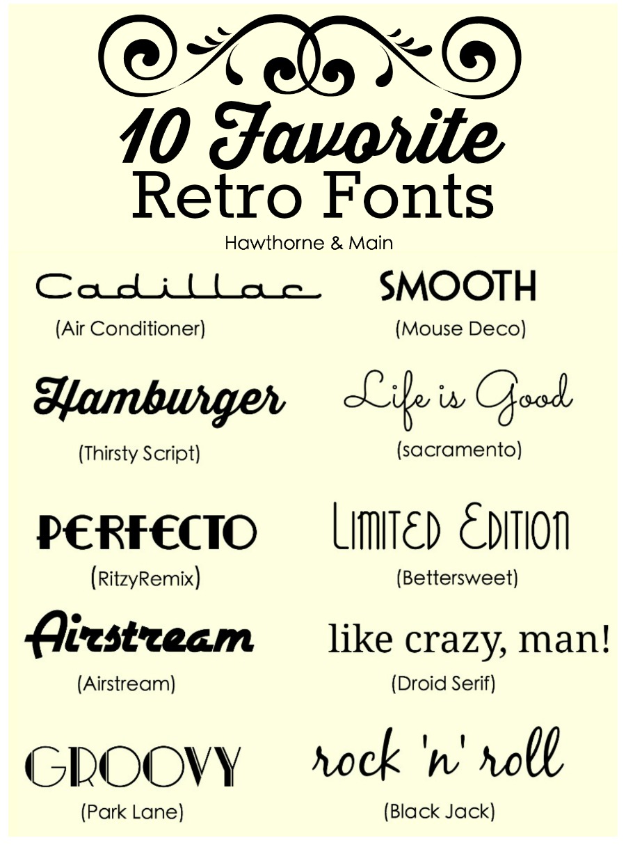 Vintage Retro Fonts Vintage Retro Fonts
