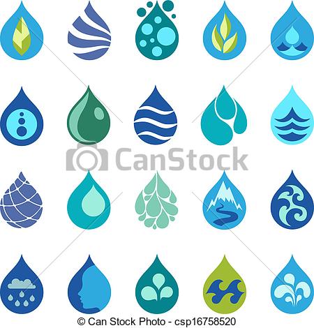 14 Water Drop Line Icon Images