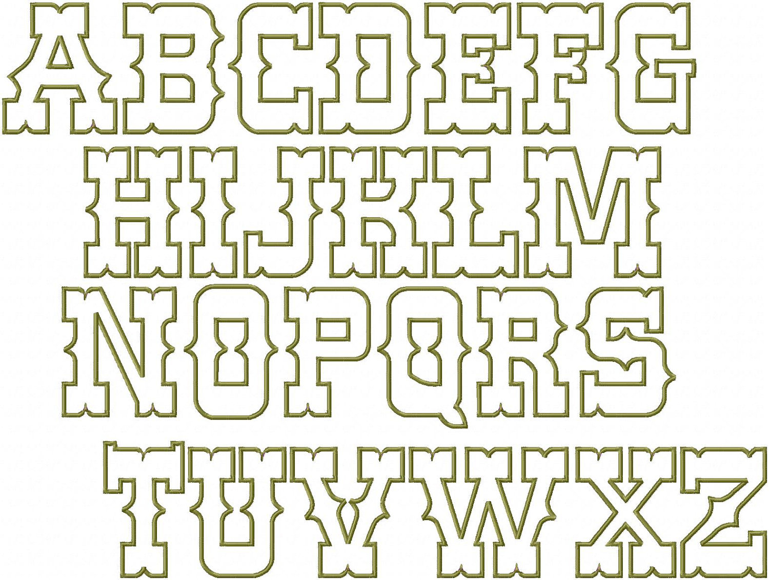 Western Font Alphabet Letters
