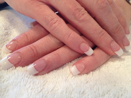 White Tip Acrylic Nail Designs