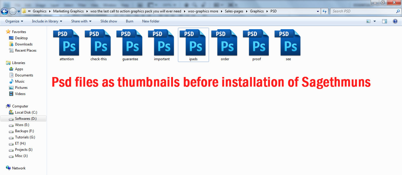 Windows 7 File Explorer Thumbnail