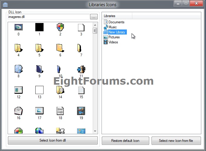 Windows 8 Change Library Icon