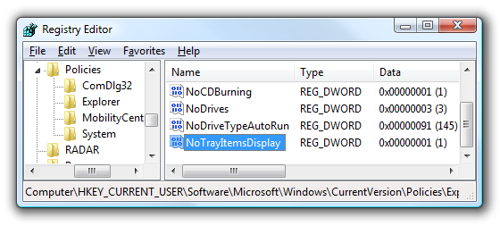Windows System Tray Icons