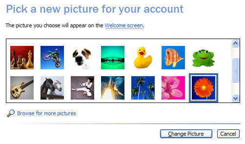 Windows XP User Account Icons