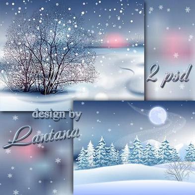 13 Snow PSDs Backgrounds Images