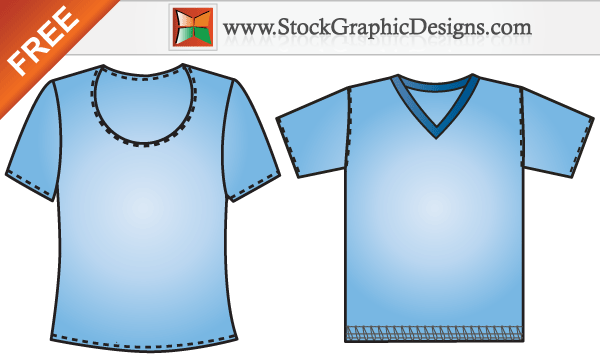 Women's T-Shirt Templates Vector Free