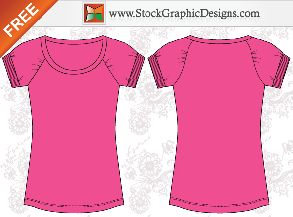 18 Women Shirt Template Vector Free Images