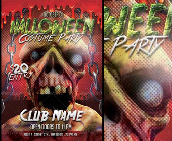 Zombie Party Flyer Template