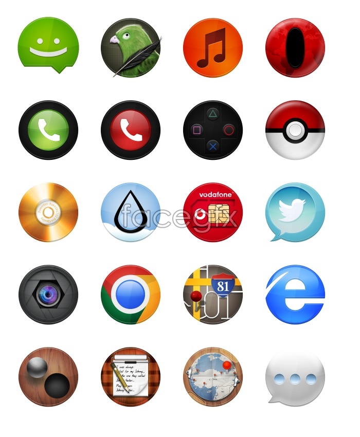 Android Phone Icons System